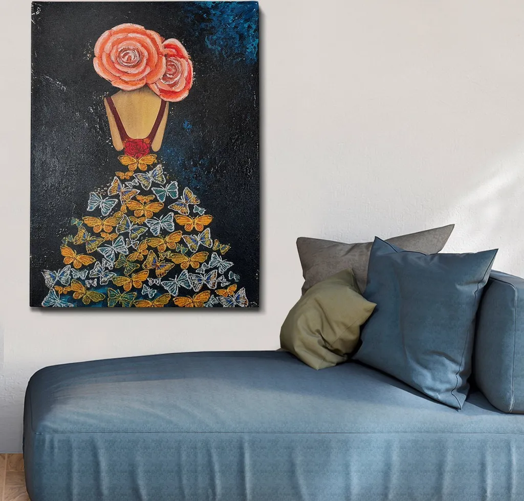 Décoration Murale Tableau sur Toile 100% Canvas Multicolore 70x100cm