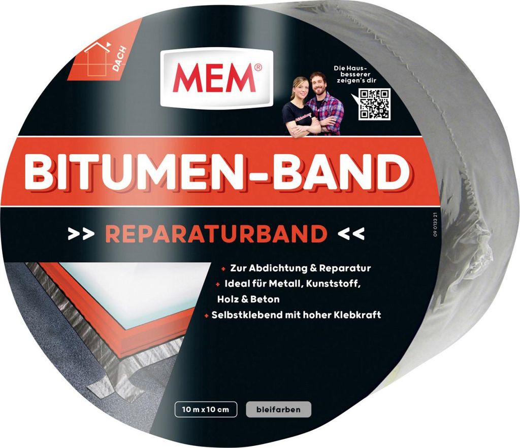 MEM Bitumen-Band 10 m x 10 cm blei Produktbild 