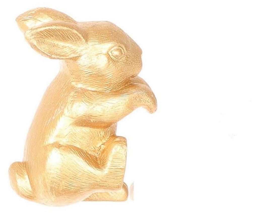 HBx Natural Living Blumentopf-Aufhänger, Hase, goldfarben