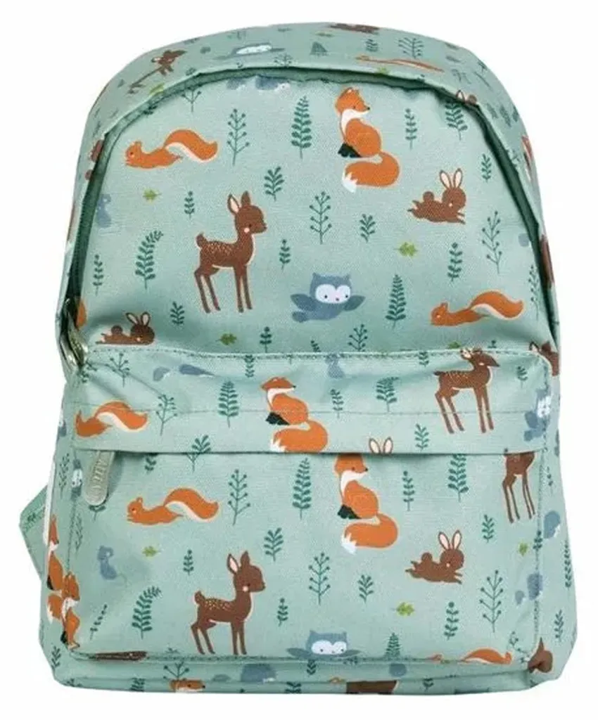 Sac à dos enfant vert Amis de la forêt 7 L avec bretelles ajustables