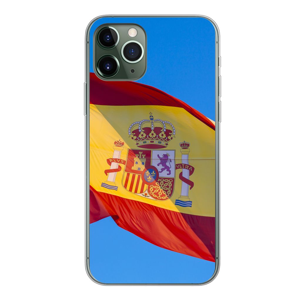 MuchoWow Handyhülle Schutzhülle Hülle für iPhone 11 Pro Die Nationalflagge von Spanien Silikon Softcase Handy Hülle - Handy