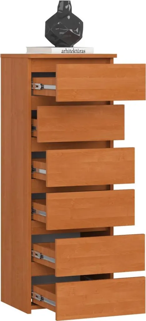 Commode étroite VALESTRA coloris aulne pour petits espaces de rangement - 3