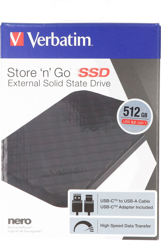 Verbatim Store 'n' Go Portable SSD USB 3.2 GEN 1 512 GB, Produktbild 