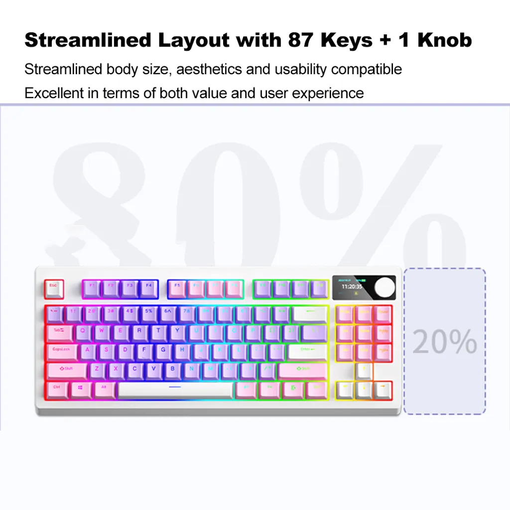 Clavier mécanique sans latence avec switchs interchangeables YK830