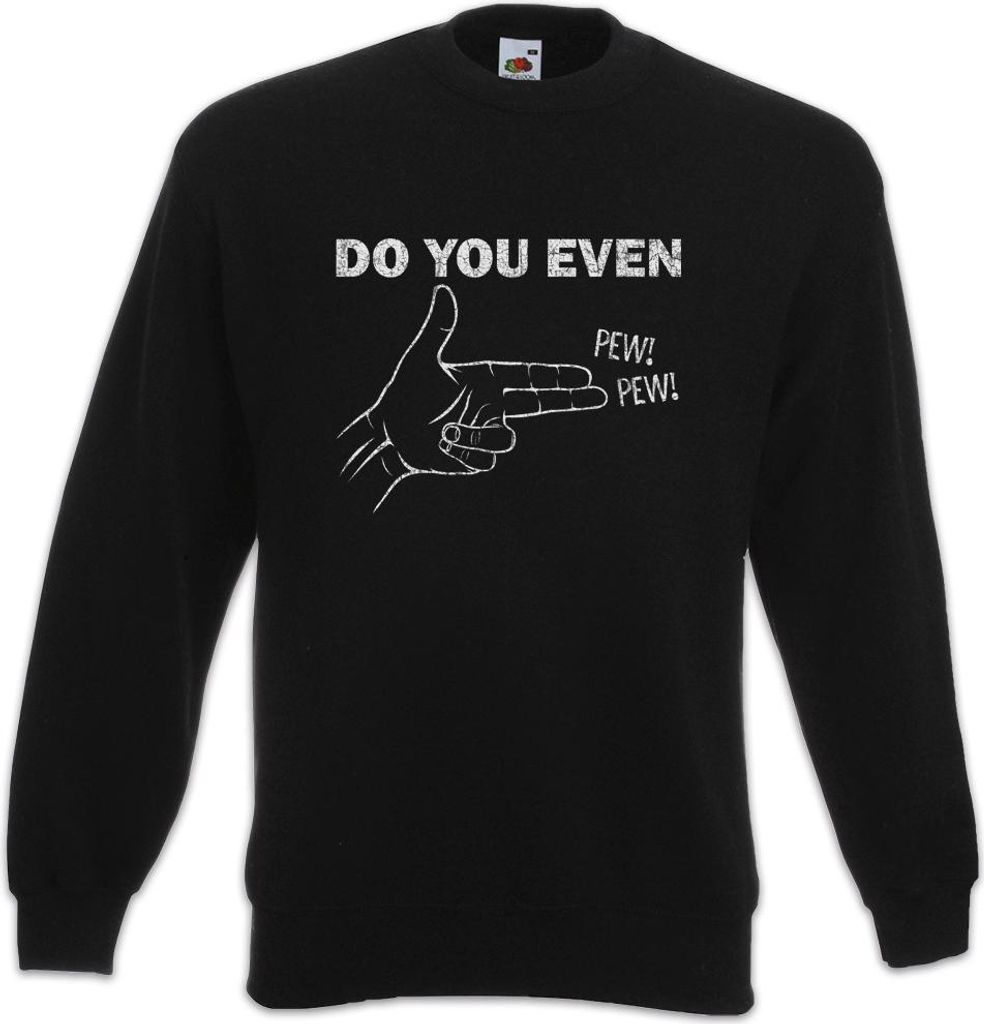 Urban Backwoods Do You Even Pew Pew, Sweatshirt, Farbe: Schwarz, Größe: XL