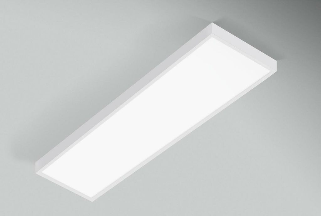 CENTURY Befestigungssatz, weißer Rahmen zur Oberflächenmontage, PQUADRO-Hintergrundbeleuchtungspanel 300 x 1200 x 70 mm