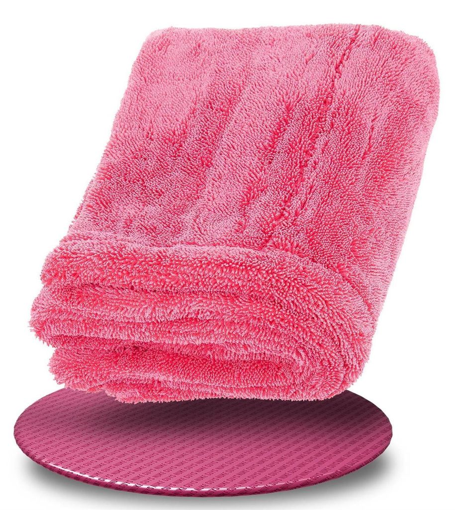Nuke Guys Gamma Dryer XXL | Ultra saugstarkes Trockentuch 1400 GSM in Pink 50x80cm | Fusselfrei, abgerundete sanfte Fasern, kratzerfrei, extra gro...
