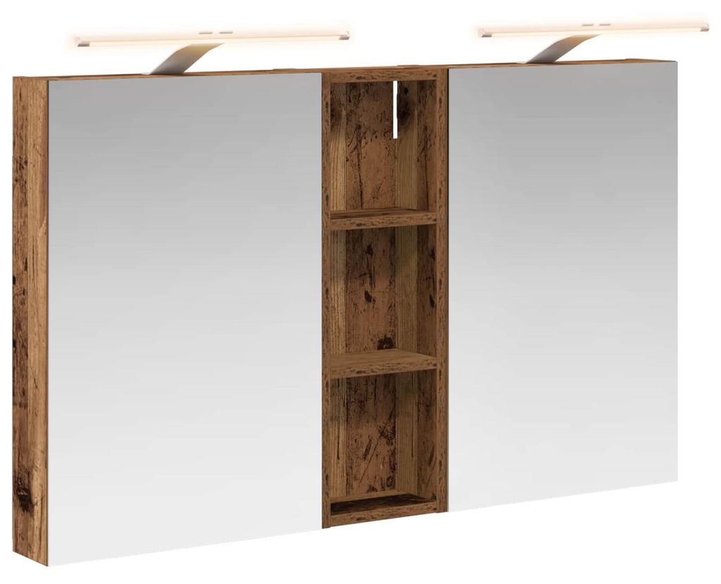 Badezimmerschrank-Set 3 pcs 100 x 10,5 x 60,5 cm Holzwerkstoff