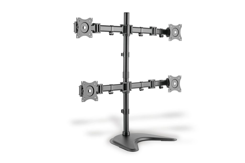 DIGITUS Universal Quad Monitor Stand Black