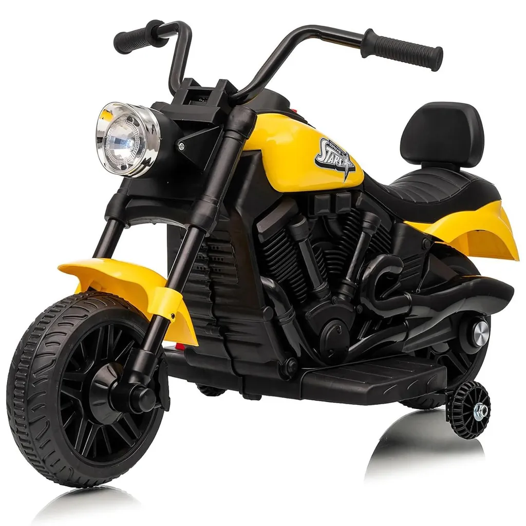 Moto électrique de loisir pour enfant 3-6 ans avec stabilisateurs