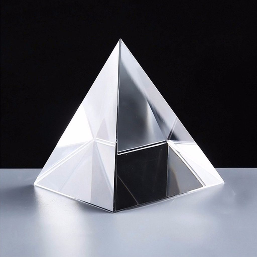 5/6/7/8 cm Klarglas-Imitat-Kristall-Pyramiden-Prisma bastelt Home-Office-Ornament-7cm