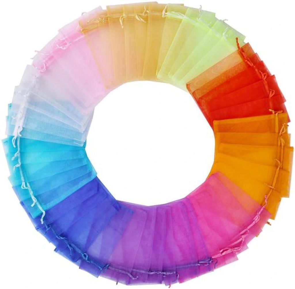 Unyqoos Stylish Organza Geschenktüten für Hochzeiten und Feiertage – 100 Stück, 10 x 15 cm