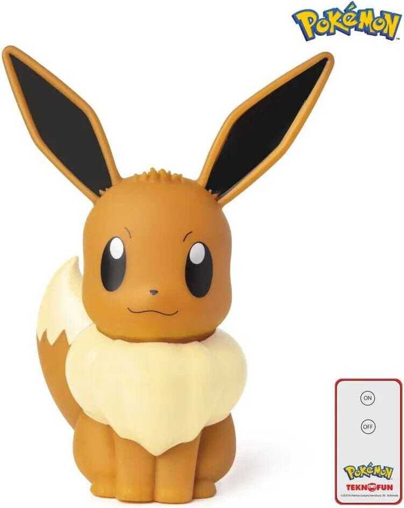 Teknofun POKÉMON TF112426 LED-Lampe, Evolie 30 cm, kabellos mit Fernbedienung