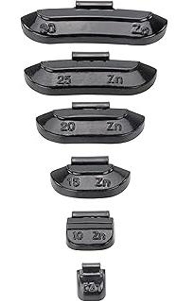 HASKYY Schlaggewichte Wuchtgewichte Auswuchtgewichte 225x 5-30 g Sortiment für Stahlfelgen Schwarze