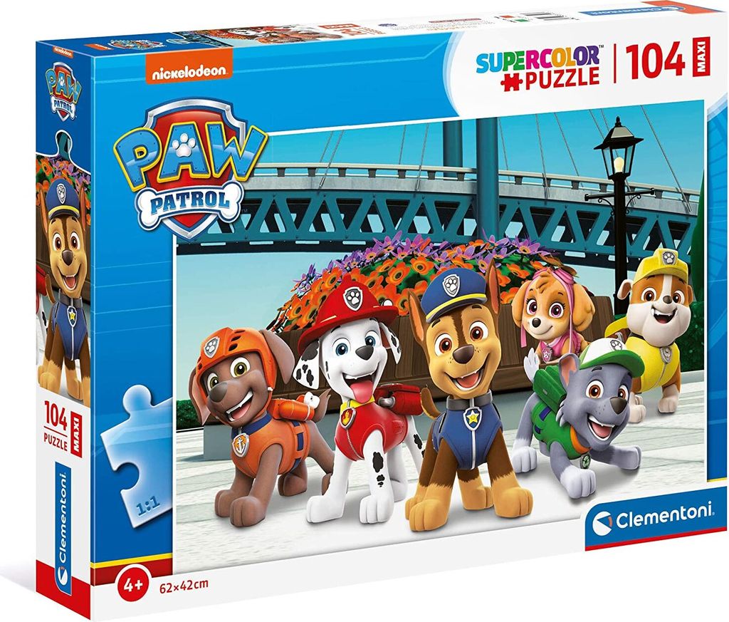 Clementoni Maxi Puzzle PAW Patrol, 104 Teile.