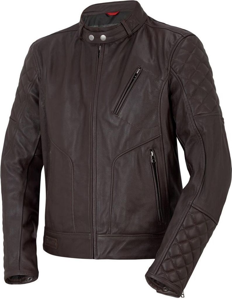 Bogotto Chicago Retro Motorrad Lederjacke, braun, 46 Produktbild 