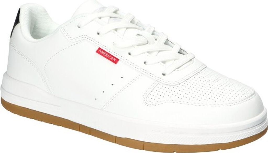 AMERICAN CLUB HA85 Schuhe für Herren, Herrenschuhe, Sneaker, Schuheinlage "MEMORY FOAM SYSTEM", Weiss 42