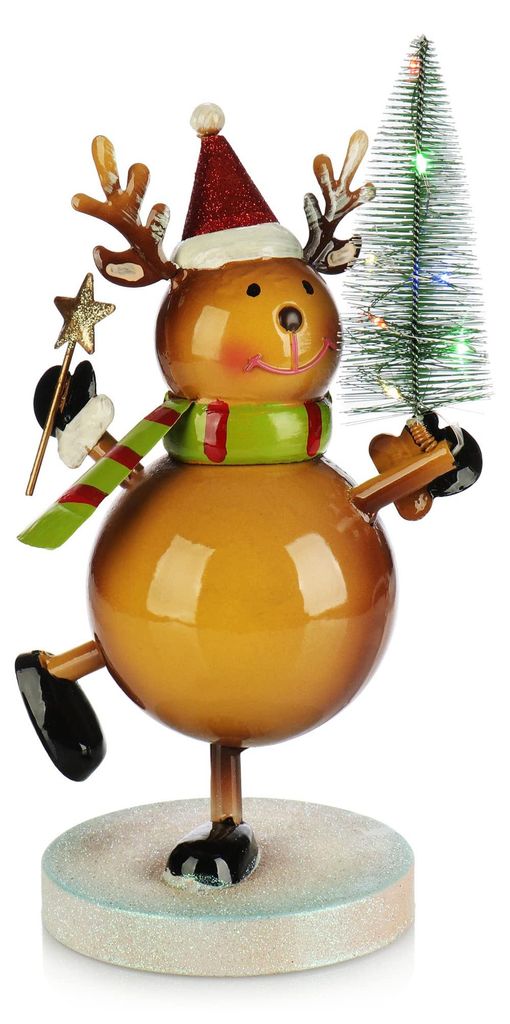 com-four® LED Weihnachtsdeko aus Metall - Blechfiguren im Produktbild 
