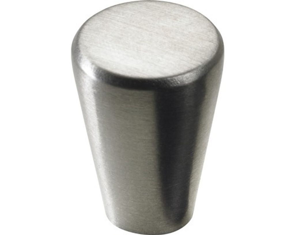 Hettich Möbelknopf Zinkdruckguss Edelstahl-Optik Ø 15,0 mm - 1 Stück