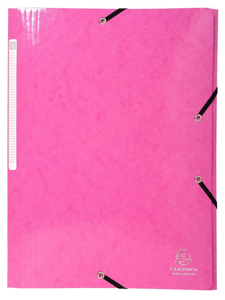 Exacompta Sammelmappe 3 Klappen Gummizug Maxi Capacity A4 Iderama Rosa