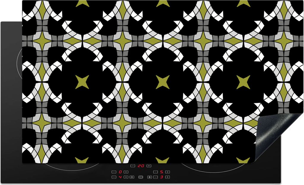 KitchenYeah Herdabdeckplatte Glasmalerei - Abstrakt - Muster , 89x51cm, Küche Deko, Glaskeramikfeld Herdabdeckung, Abdeckplatte fùr Kochfeld