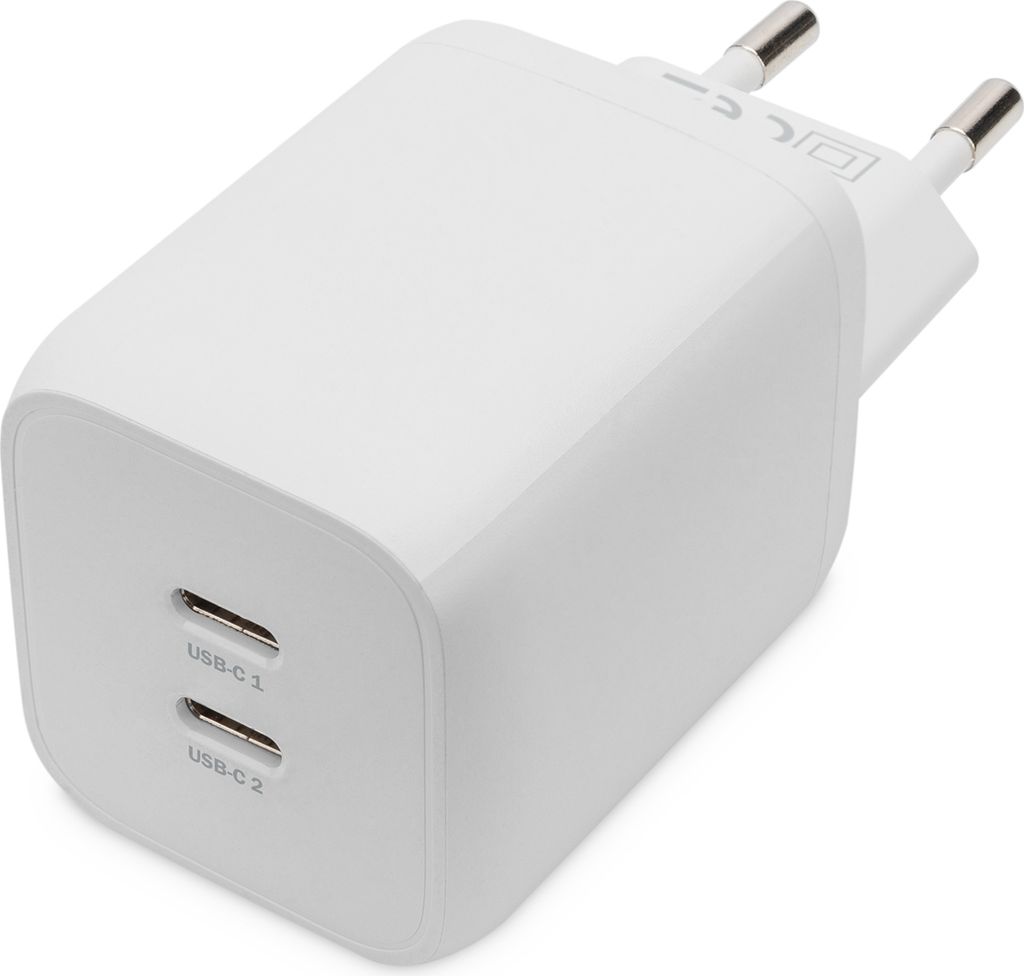DIGITUS USB-Ladegerät 2x USB-C 65 Watt weiß