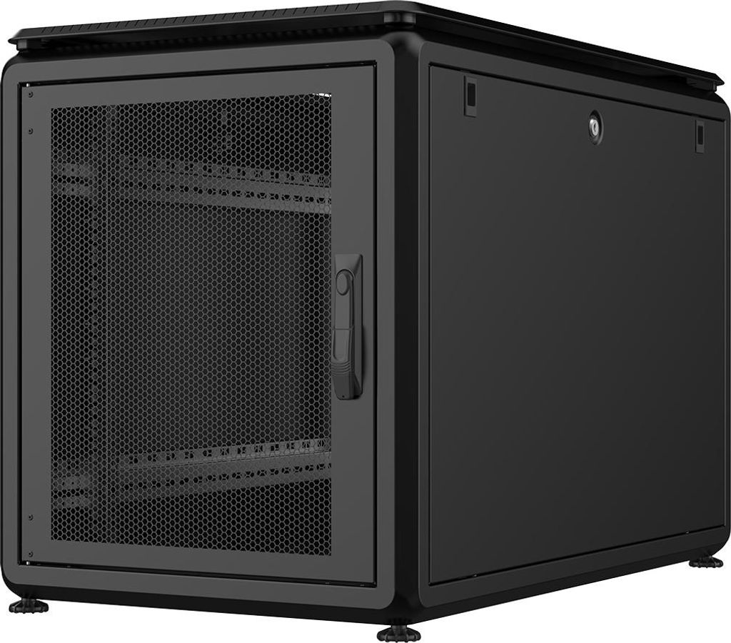 Rockstable 12HE 19 Zoll 600x1000x697mm (BxTxH) Serverschrank | Netzwerkschrank perforierte Tür - Premium Line