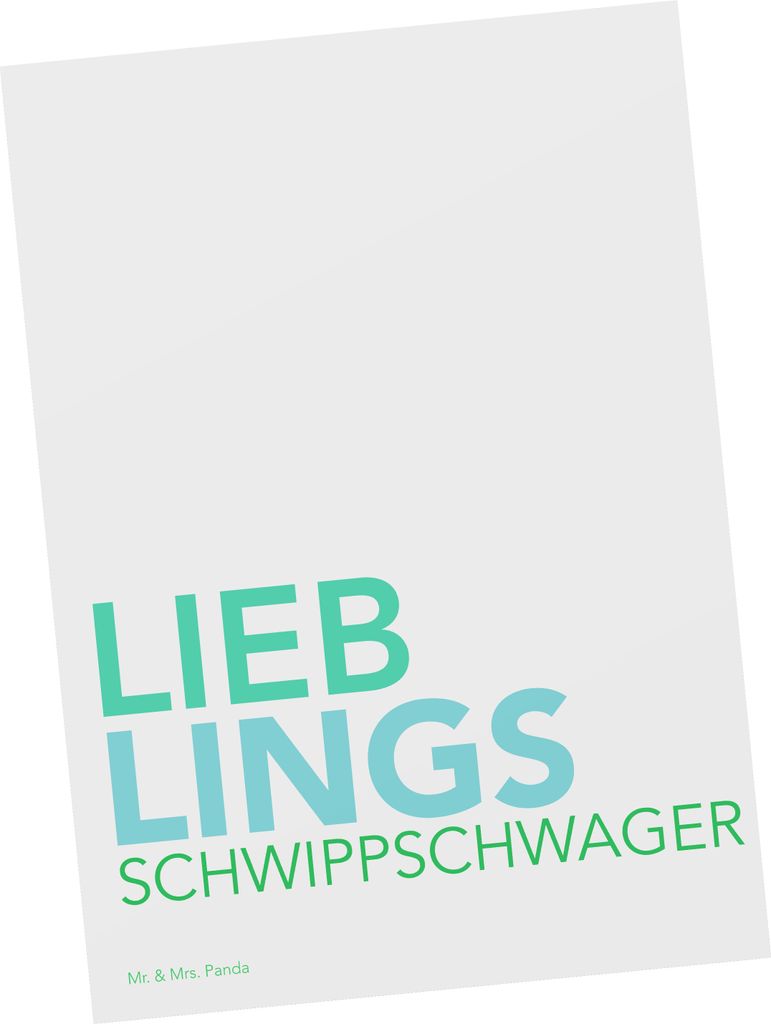 Mr. & Mrs. Panda Postkarte Schwippschwager - Weiß - Geschenk, Spruch, angeheiratet, Geschenkidee, Postkarten, Schwager des Ehepartners, Fotokarte,...