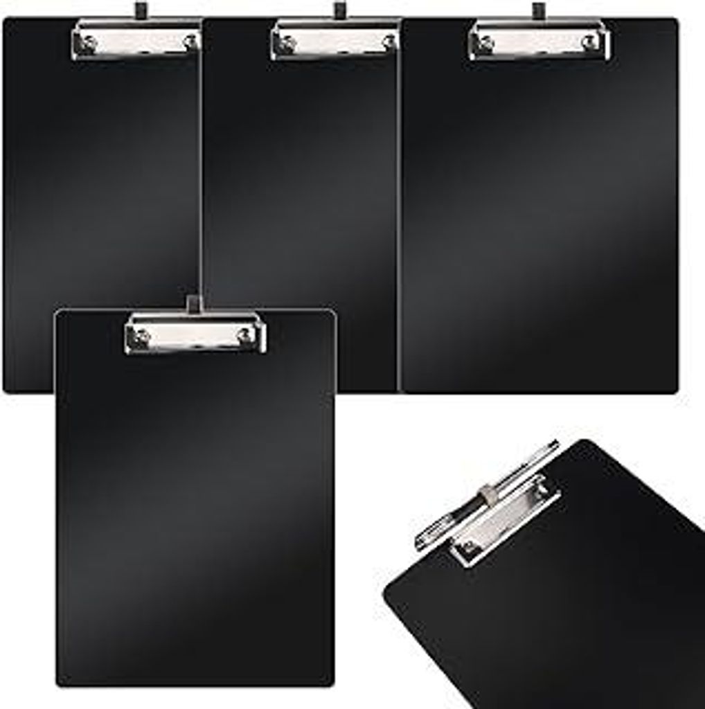 4 StüCk Klemmbrett A4 mit Stifthalter, Clipboard A4 mit Gummipolstern Können Papier Sicher An Seinem Platz Halten, Klemmbrett mit Stifthalter aus...