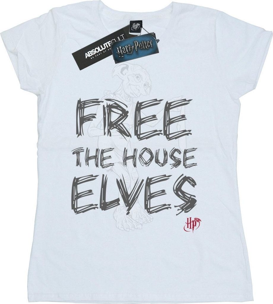 Harry Potter - "Free The House Elves" T-Shirt für Damen BI23048 (XXL) (Weiß)