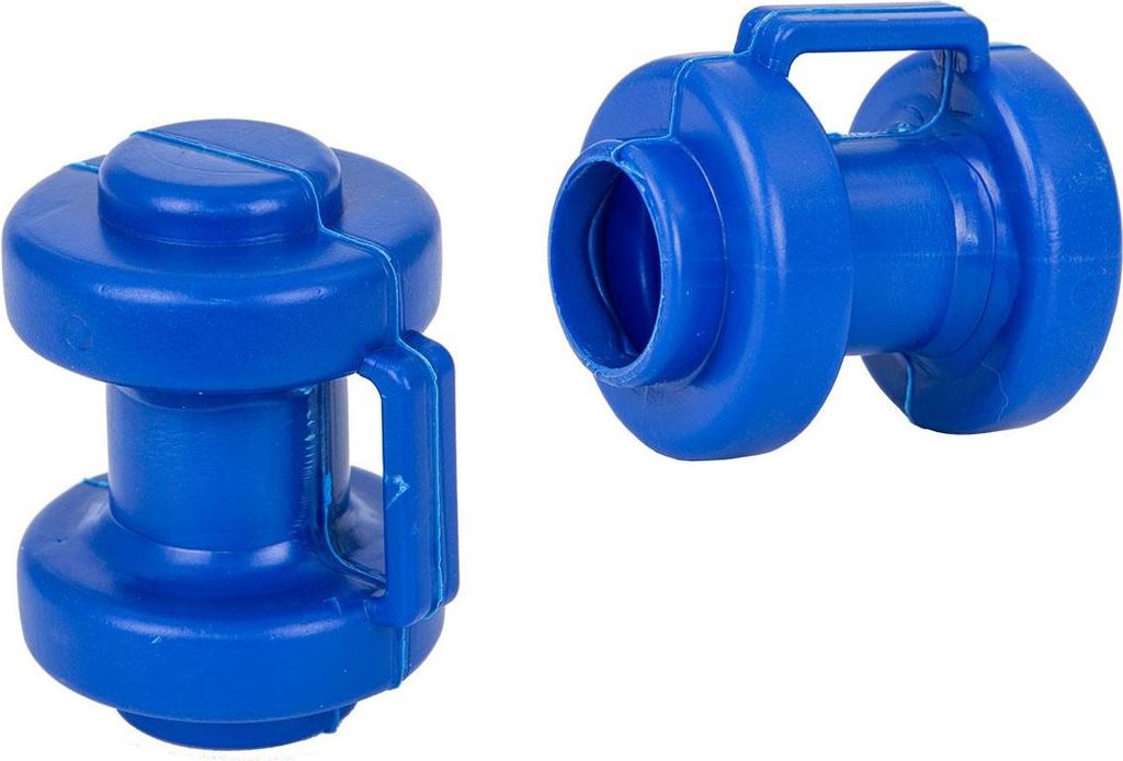 Trampolinaufsatz „Pilz“ Blau – Halterung für Sicherheitsnetz, Ø 25 mm, Kunststoffkappe für Trampolinpfosten, 1 Stück