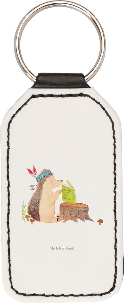 Mr. & Mrs. Panda schlüssel anhänger Igel Federschmuck - Weiß - Geschenk, schlüsselbund, für, Tiere, Taschenanhänger, Schlüsselanhänger, Abe...