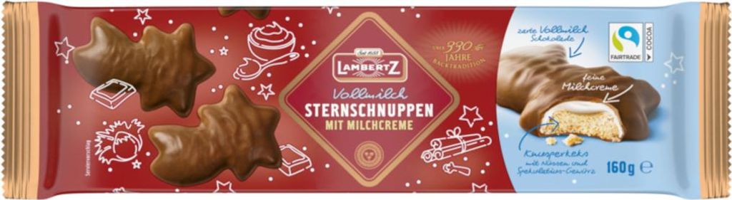 Lambertz Étoiles filantes à la crème de lait Chocolat au Image du produit 