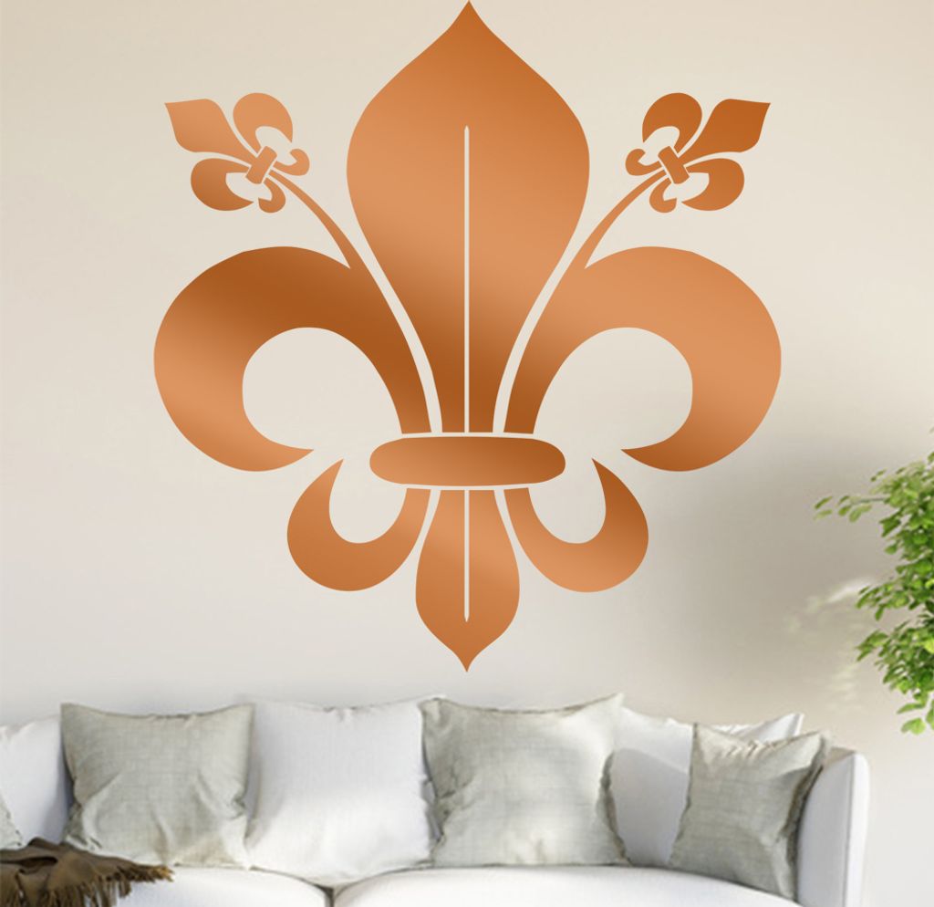 florentiner Lilie Wandtattoo in 6 Größen - Wandaufkleber Wall Sticker - Dekoration, Küche, Wohnzimmer, Schlafzimmer, Badezimmer