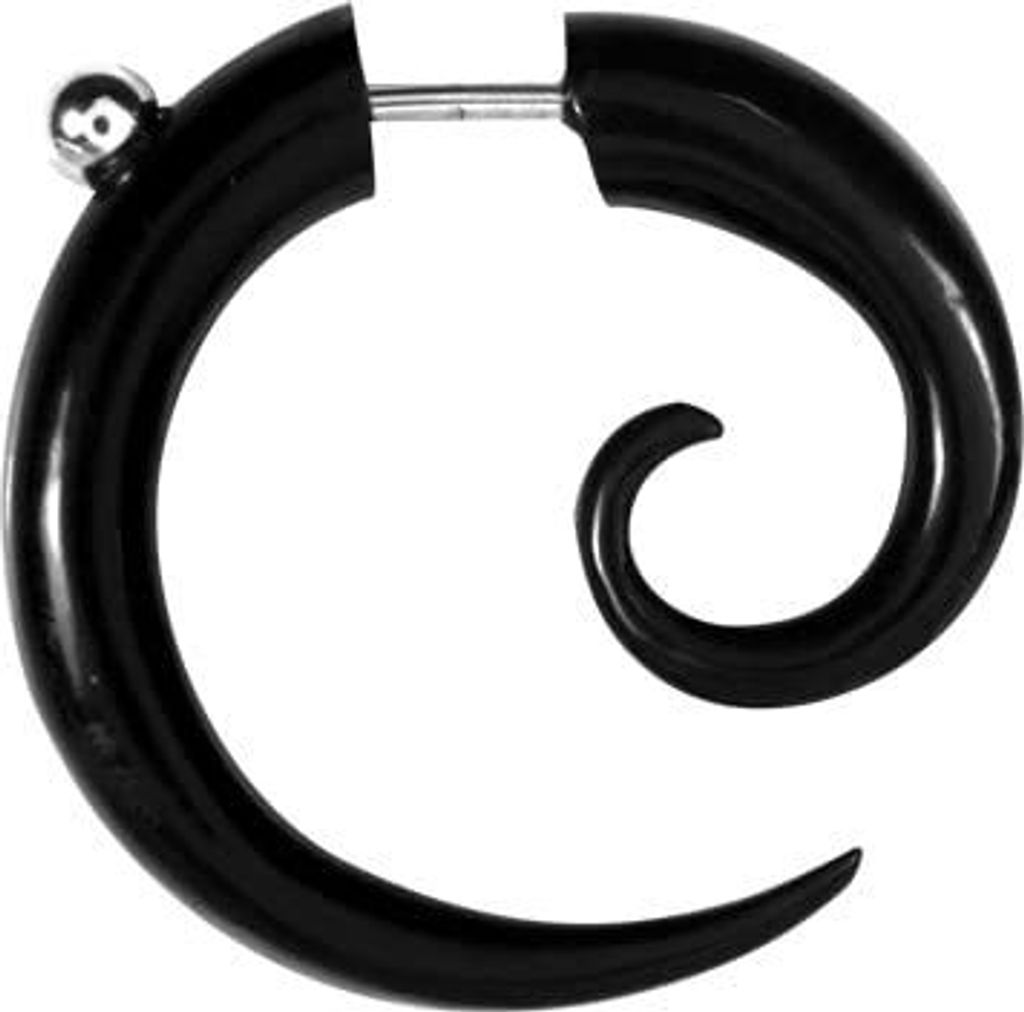 Fake Ohr Spirale Expander Horn Buffalo Black Dehnung - OFHOSP01.6mm