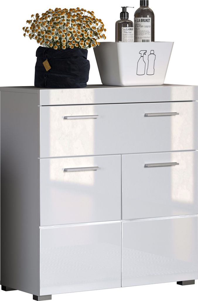 trendteam Bad Stauraumelement Amanda Weiß Melamin/Weiß Produktbild 2