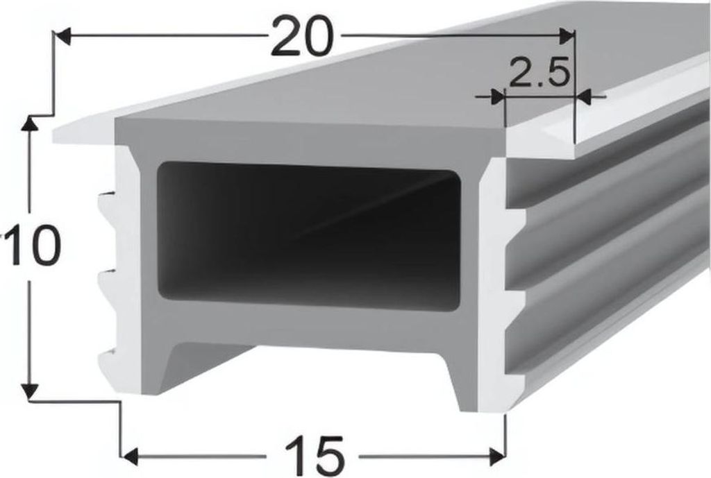 LED Neon Tube 15×10 mm – Silikonhülle zum Einbauen für LED-Streifen