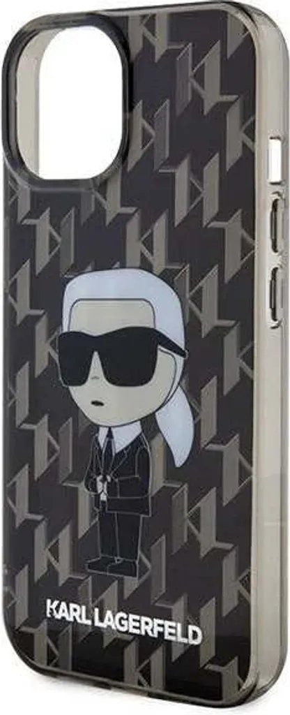 Karl Lagerfeld Ikonik Monogram iPhone 15 Case - Eleganza in Nero - 11