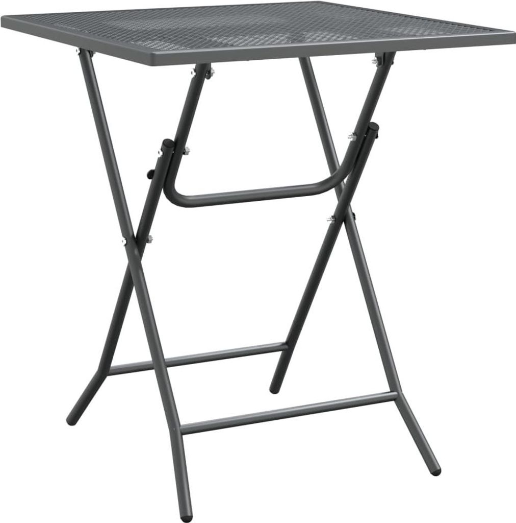 vidaXL Záhradný stôl 60x60x72 cm z expandovaného kovu Obrázok produktu 