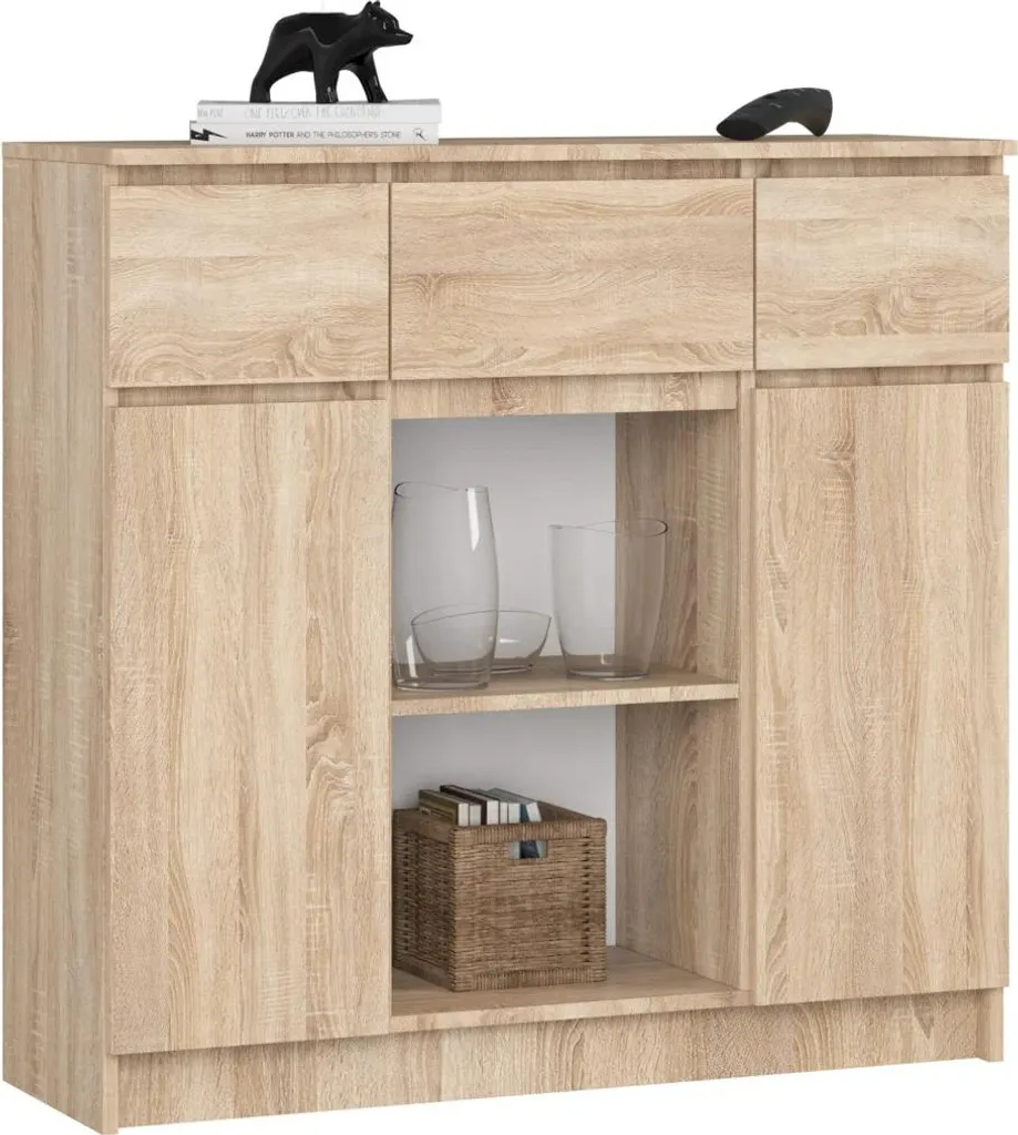 Commode à tiroirs JUNIPER chêne sonoma : la solution contre le désordre