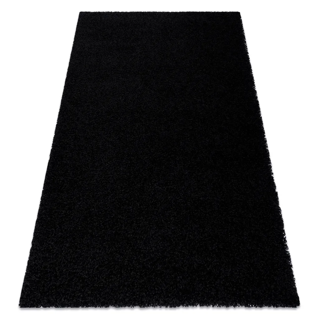 Tapis Noir Shaggy SOFFI 120x170 cm : Fini les Sols Froids et Inconfortables
