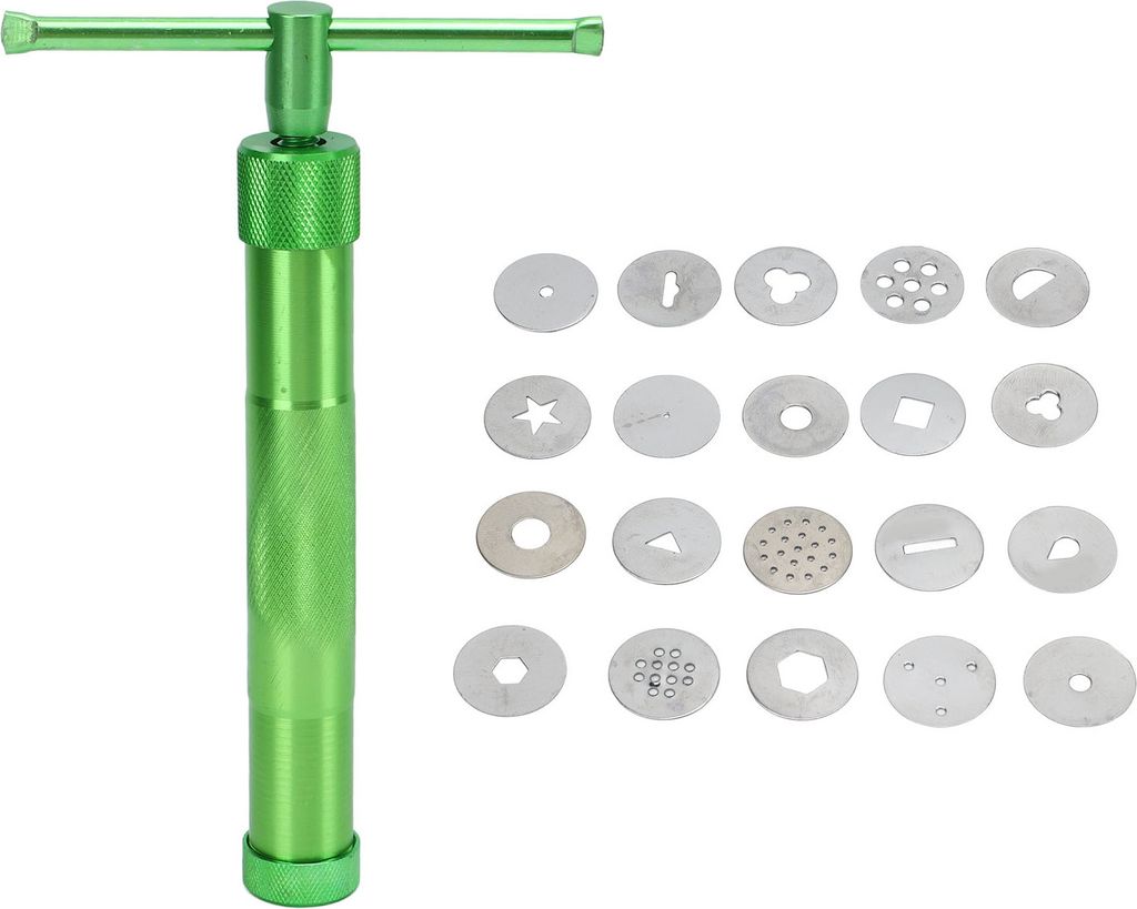 Zuckerpasten-Extruder aus Edelstahl, T?pferton-Extruder, drehbares Torten-Fondant-Dekorationswerkzeug-Set