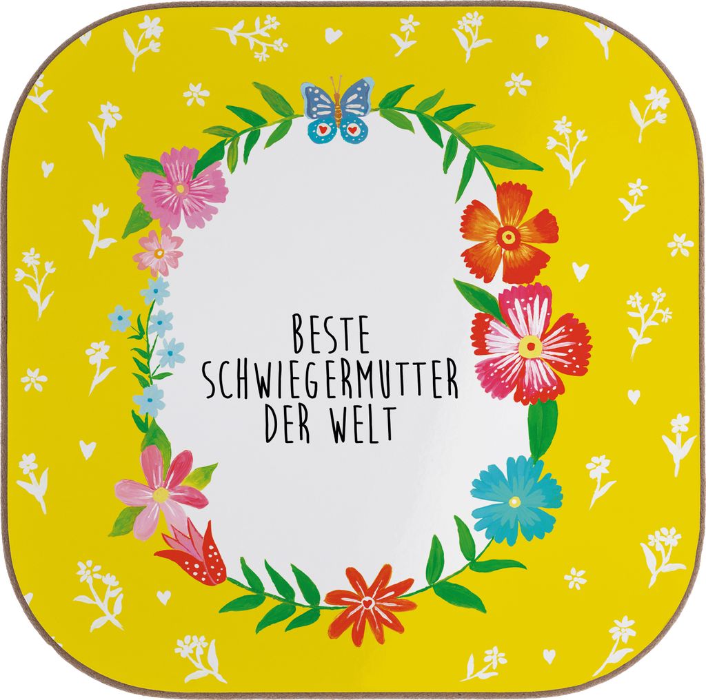 Mr. & Mrs. Panda Tischuntersetzer Schwiegermutter - Weiß - Geschenk, gläseruntersetzer, angeheiratet, Untersetzer Gläser, Tischschoner, Mutter, ...