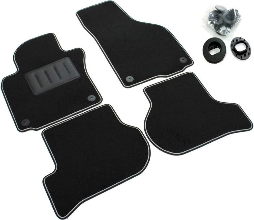 AUTOMATTEN 4er Set Autoteppiche Volkswagen Golf V 3/5 Türen Variant 2003-2008 Schwarz Rutschfester Teppich Sprint04104