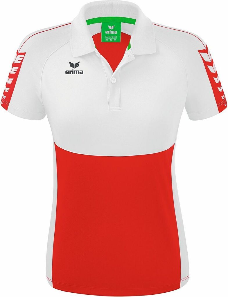 Erima Six Wings Poloshirt Damen - Rot / Weiß