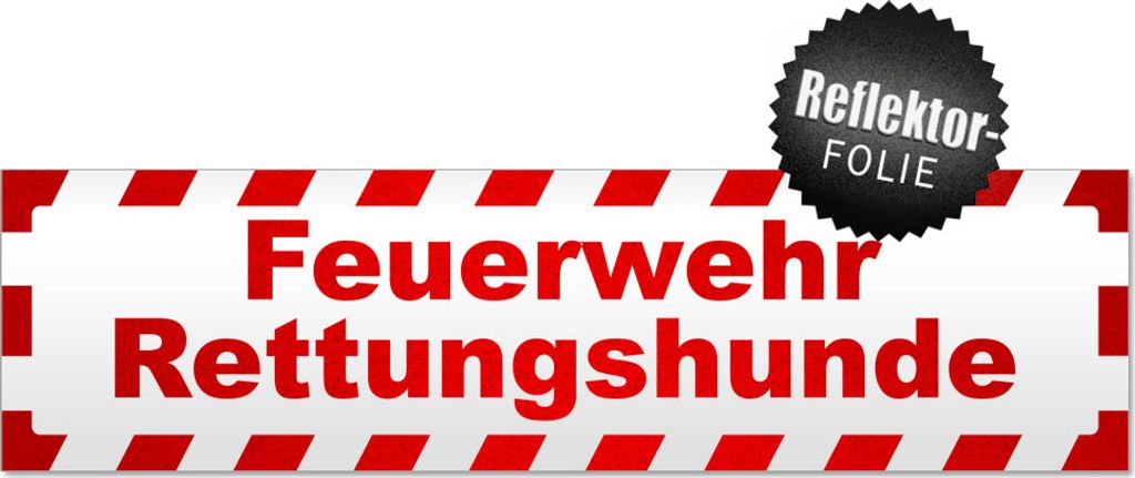 Feuerwehr Rettungshunde gestreift Magnetschild Schild magnetisch