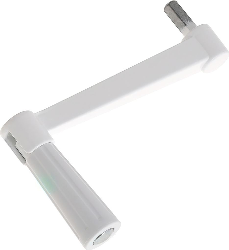 Weiße Kurbel für Rollladengurtspindel