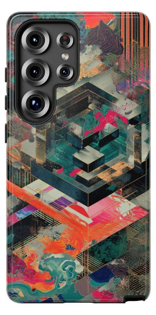 Bunte geometrische Kunst – Hülle Kompatibel mit Samsung Galaxy S25 Ultra