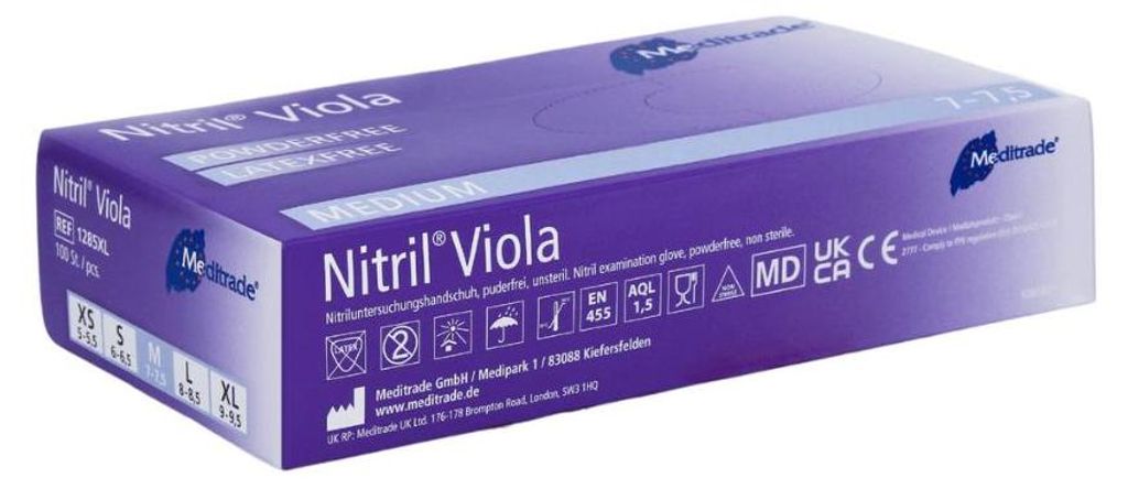 Meditrade® 1285M Meditrade® unisex Einmalhandschuhe Nitril® Immagine del prodotto 