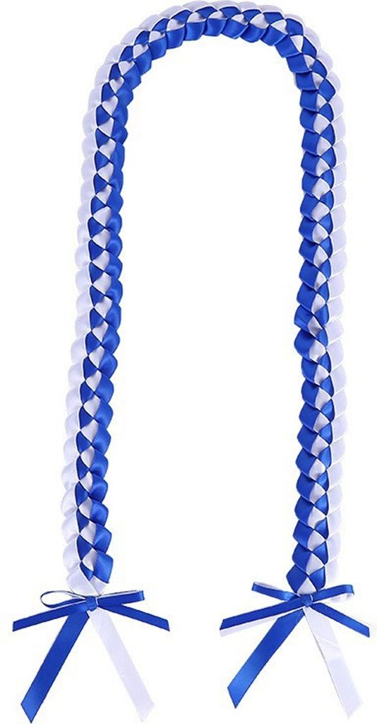 2025 Graduation Lei Handgefertigte doppelt geflochtene Band Lei Halskette Klasse von 2025 Grad Geschenke für High School College Graduation Party ...